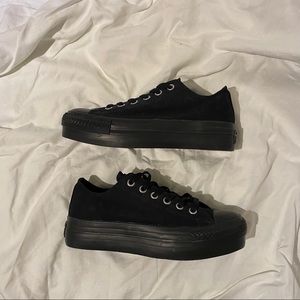 Black Converse Platforms